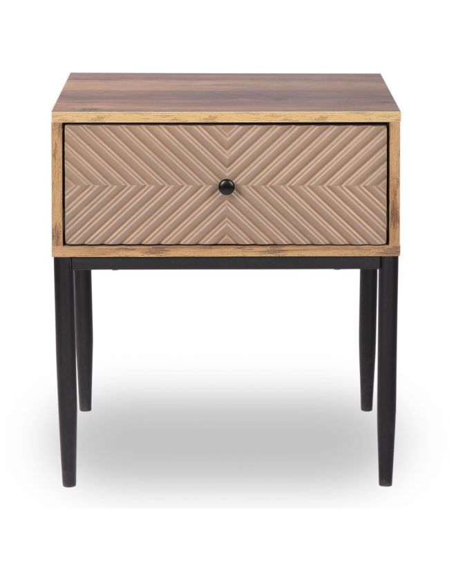 PONTI Κομοδίνο με 1 Συρτάρι, Καρυδί  50x45x55cm