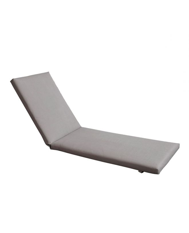 SUNLOUNGER Μαξιλάρι Ξαπλώστρας Textilene Γκρι με Φερμουάρ & Velcro (Foam+Polyester)  196(78+118)x60x7cm