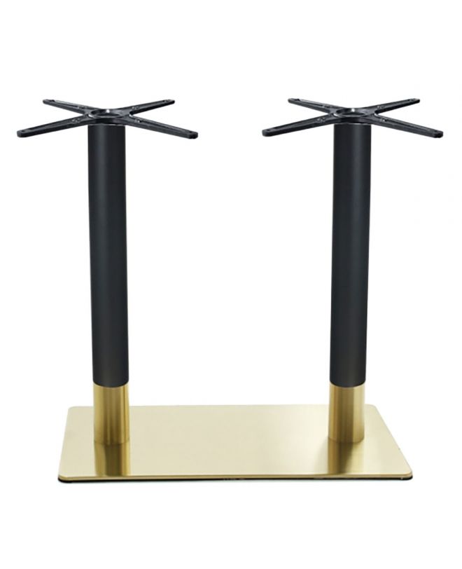 RIVA Βάση Τραπεζιού Μακρόστενη Gold Inox #201 - Black / 21,20 Kg  70x40cm H.72cm
