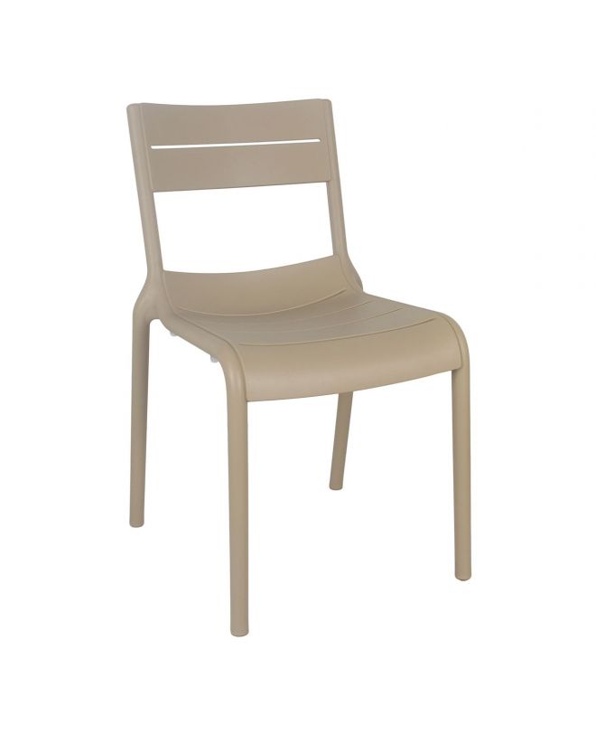 SERENA Καρέκλα, Στοιβαζόμενη PP - UV Cappuccino  51x56x82cm