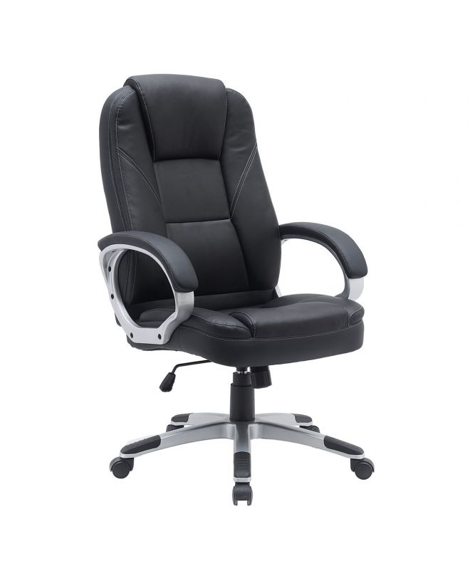BF6950W Πολυθρόνα Γραφείου Διευθυντή, Pu Μαύρο  65x70x110/120cm