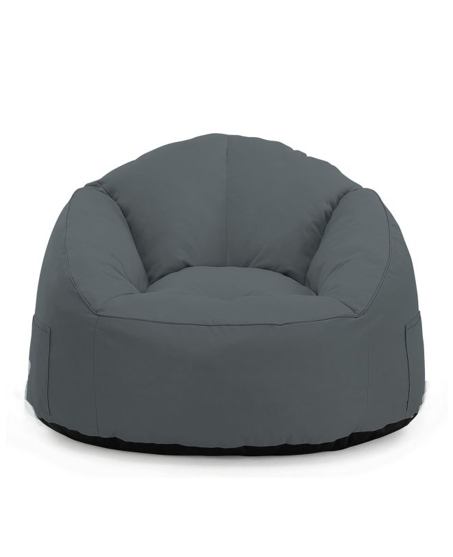JAZZ Πουφ Πολυθρόνα 100% Αδιάβροχο, Ύφασμα Ανθρακί  80x90x73cm
