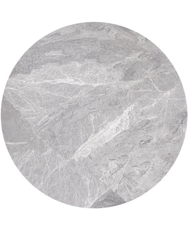 Sintered Stone Επιφάνεια Τραπεζιού, Απόχρωση Grey Marble (MDF για στήριξη βάσης)  Φ60cm/11mm