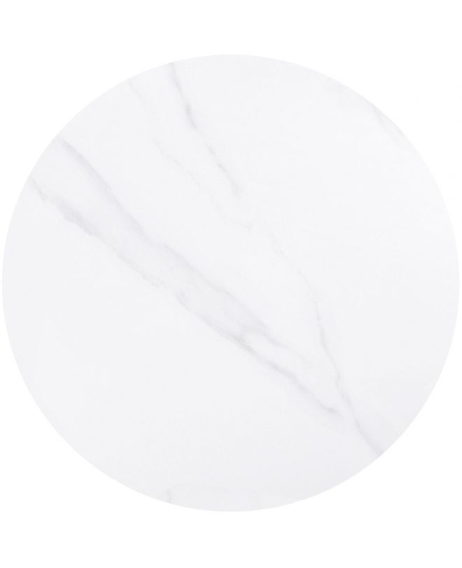 Sintered Stone Επιφάνεια Τραπεζιού, Απόχρωση White Marble (MDF για στήριξη βάσης)  Φ70cm/11mm