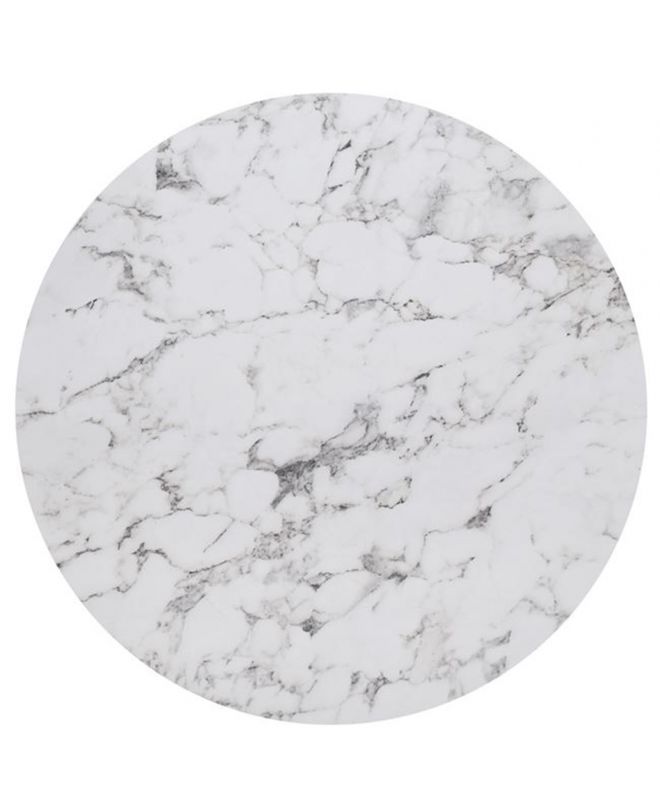 HPL (High Pressure Laminated) Επιφάνεια Τραπεζιού Απόχρωση White Marble, Εξωτερικού χώρου  Φ70cm/12mm