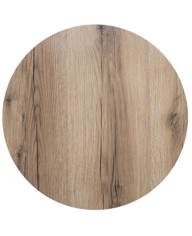 HPL (High Pressure Laminated) Επιφάνεια Τραπεζιού Απόχρωση Natural Wood, Εξωτερικού χώρου  Φ70cm/12mm