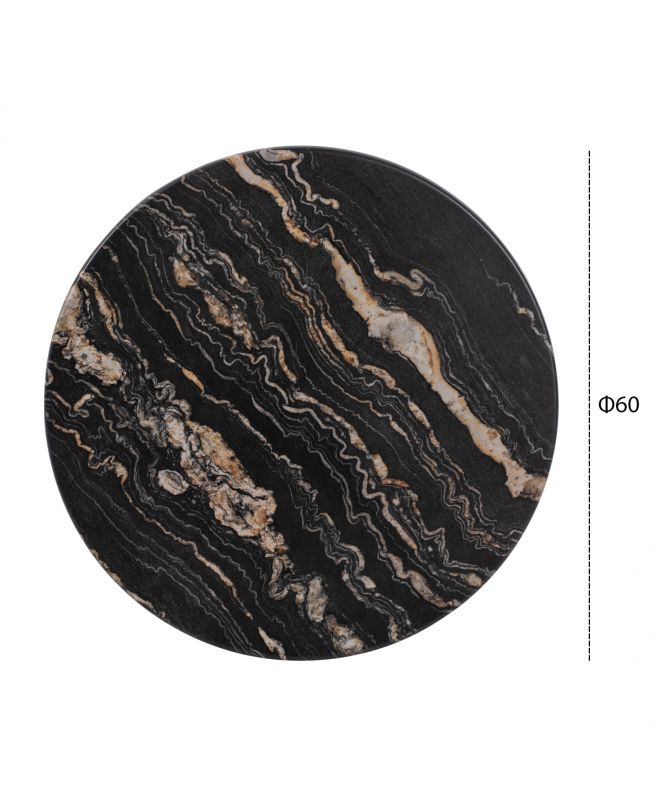 ΕΠΙΦΑΝΕΙΑ ΤΡΑΠΕΖΙΟΥ ΣΤΡΟΓΓΥΛΗ 5787 WERZALIT Φ60 BLACK GOLD MARBLE HM5227.15