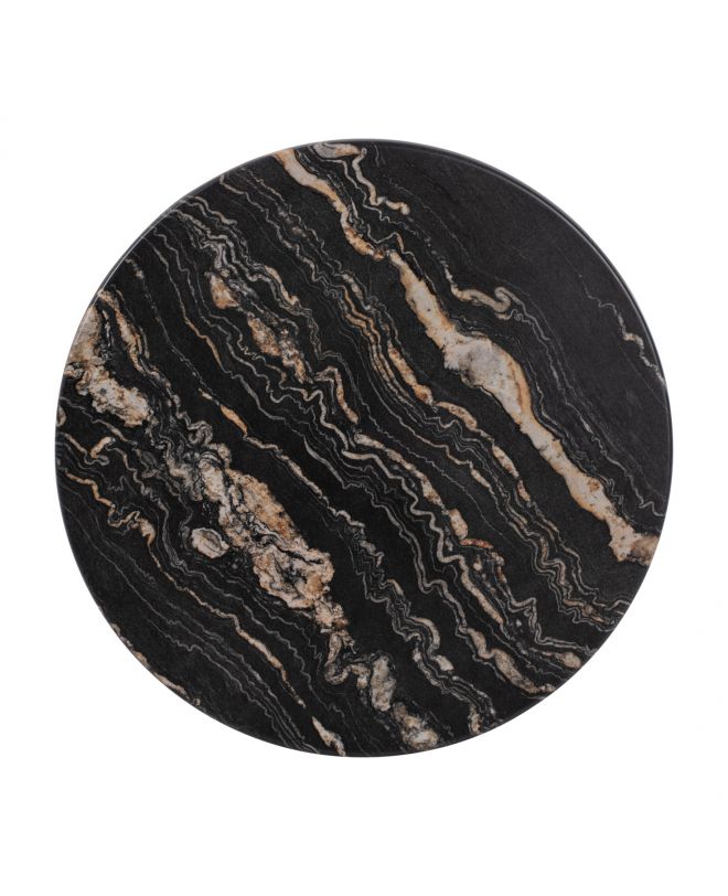 ΕΠΙΦΑΝΕΙΑ ΤΡΑΠΕΖΙΟΥ ΣΤΡΟΓΓΥΛΗ 5787 WERZALIT Φ60 BLACK GOLD MARBLE HM5227.15