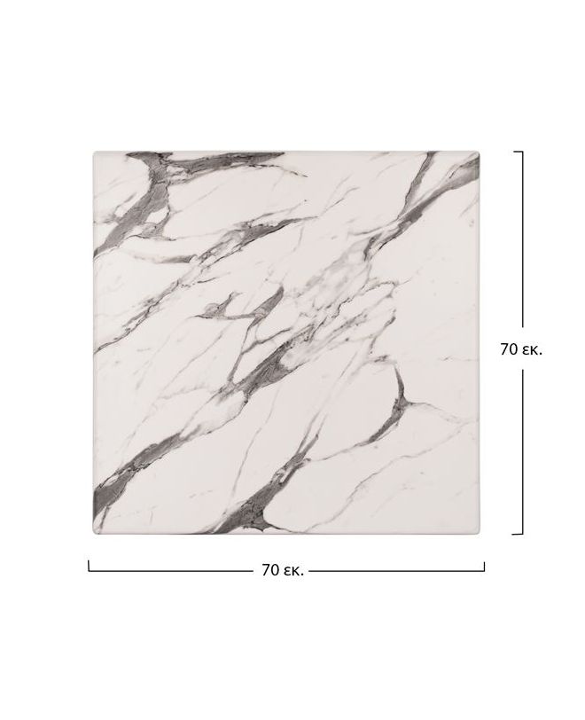 ΕΠΙΦΑΝΕΙΑ ΤΡΑΠΕΖΙΟΥ WERZALIT 70Χ70 MARBLE WHITE-GREY 5657 HM5230.11