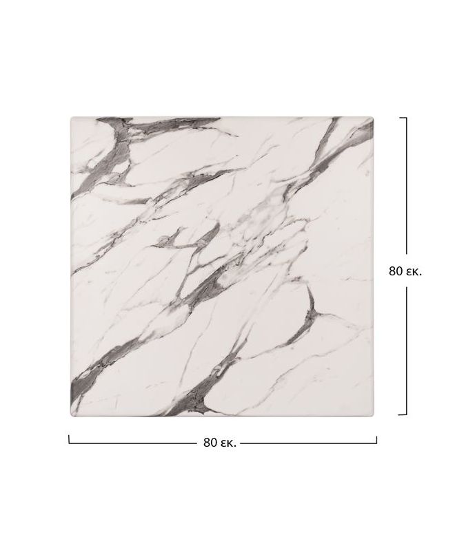 ΕΠΙΦΑΝΕΙΑ ΤΡΑΠΕΖΙΟΥ WERZALIT 80Χ80 MARBLE WHITE-GREY 5657 HM5231.11