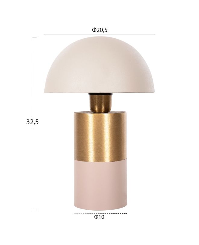 ΕΠΙΤΡΑΠΕΖΙΟ ΦΩΤΙΣΤΙΚΟ PUNE HM4245.10 ΜΕΤΑΛΛΟ ΣΕ ΜΠΕΖ-ΧΡΥΣΟ Φ20,5x32,5Υεκ.