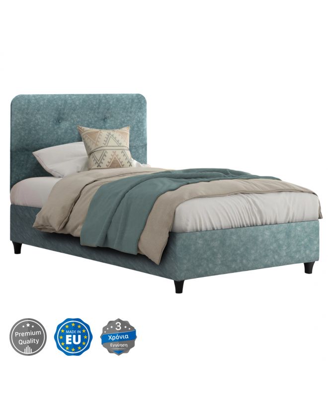 ΚΡΕΒΑΤΙ DOLORES LIGHT GREEN HM648.27 ΓΙΑ ΣΤΡΩΜΑ 120x200 εκ.