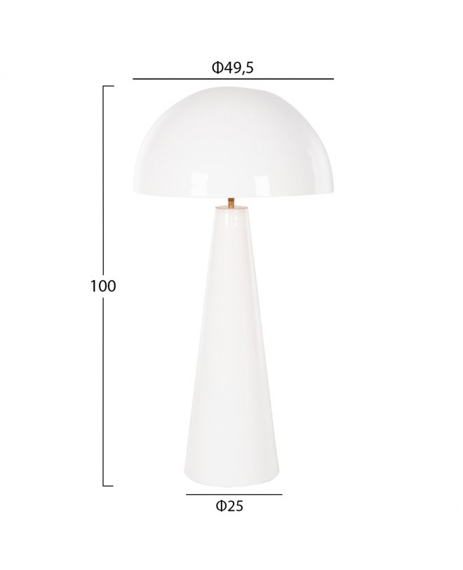 ΦΩΤΙΣΤΙΚΟ ΔΑΠΕΔΟΥ SMUSH HM4256.03 ΜΕΤΑΛΛΟ ΛΕΥΚΟ-ΡΥΘΜΙΖΟΜΕΝΟ ΚΑΠΕΛΟ Φ50x100Υ