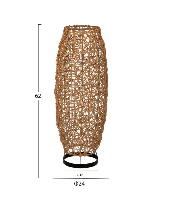ΦΩΤΙΣΤΙΚΟ ΔΑΠΕΔΟΥ HM7877 RATTAN ΣΕ ΦΥΣΙΚΟ ΧΡΩΜΑ Φ24x62Yεκ.