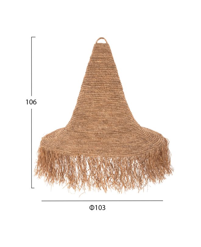 ΦΩΤΙΣΤΙΚΟ ΟΡΟΦΗΣ ΚΡΕΜΑΣΤΟ HM4033 RATTAN ΣΕ ΦΥΣΙΚΟ Φ103x84,5-106Yεκ.