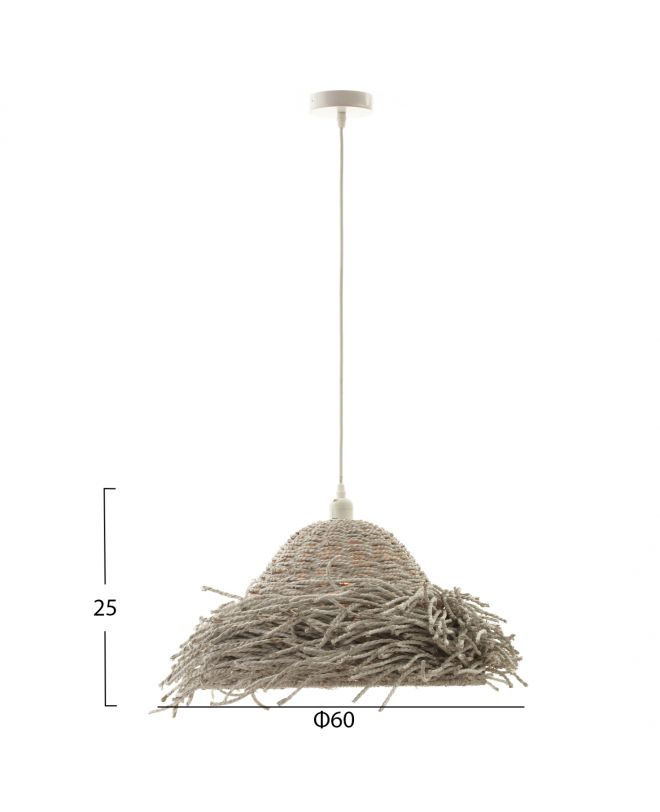 ΦΩΤΙΣΤΙΚΟ ΟΡΟΦΗΣ ΚΡΕΜΑΣΤΟ HM4349 SEAGRASS ΣΕ WHITEWASH ΧΡΩΜΑ Φ60x25Υεκ.