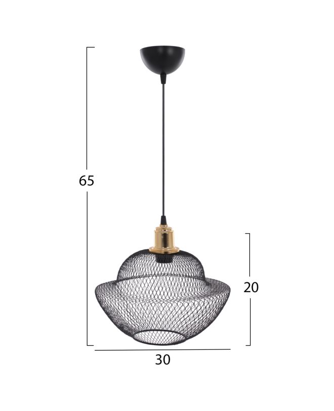 ΦΩΤΙΣΤΙΚΟ ΟΡΟΦΗΣ ΜΑΥΡΟ ΜΕΤΑΛΛΙΚΟ ΜΟΝΤΕΡΝΟ ΠΛΕΓΜΑ Φ30x65Yεκ.HM7690.01