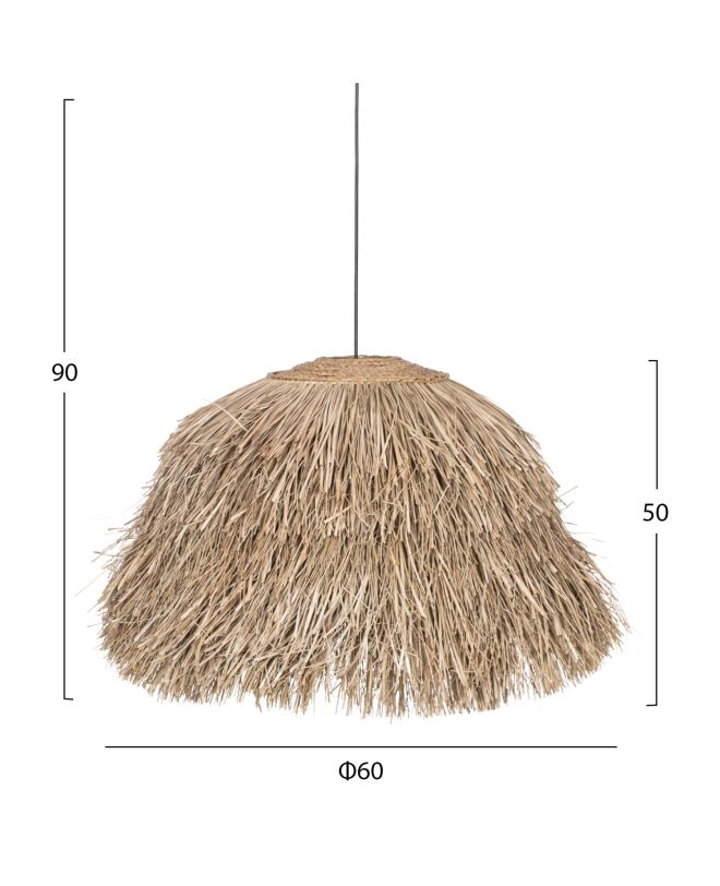 ΦΩΤΙΣΤΙΚΟ ΟΡΟΦΗΣ ΜΕ ΣΧΗΜΑ ΘΑΜΝΟΥ ΑΠΟ PANDAN GRASS ΣΕ ΦΥΣΙΚΟ HM7775 60x60x50Yεκ.