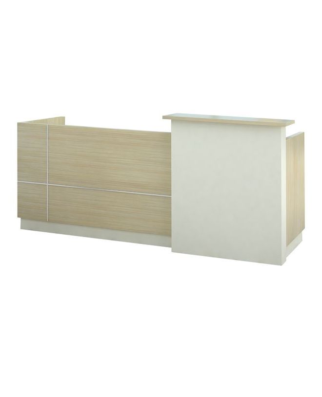 ΓΡΑΦΕΙΟ ΥΠΟΔΟΧΗΣ 240X82 SONAMA ΑΣΠΡΟ HM2068.02 240x82x105cm