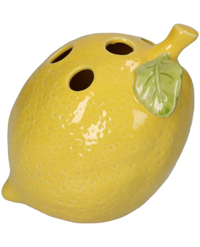 Βάζο Λεμόνι Κίτρινο Κεραμικό 15.5x13x15cm