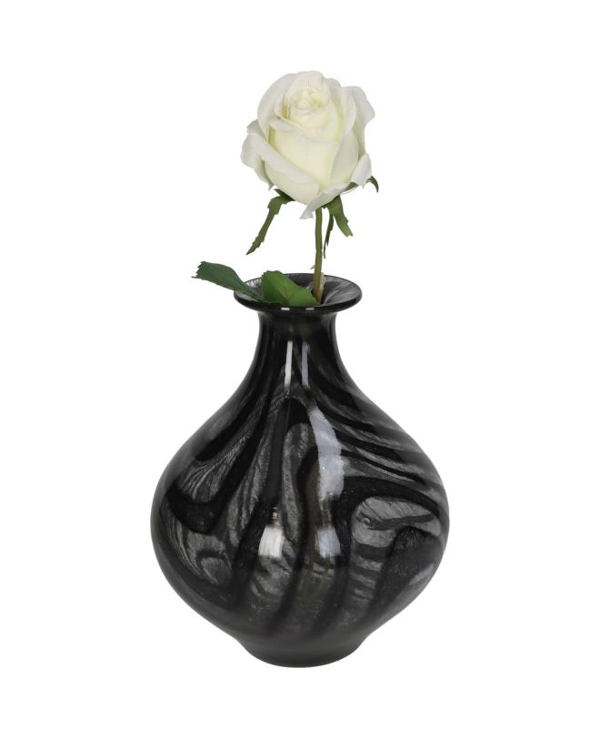 Βάζο ArteLibre Μαύρο Γυαλί 18.5x18.5x23.5cm