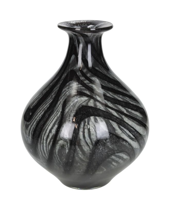 Βάζο ArteLibre Μαύρο Γυαλί 18.5x18.5x23.5cm
