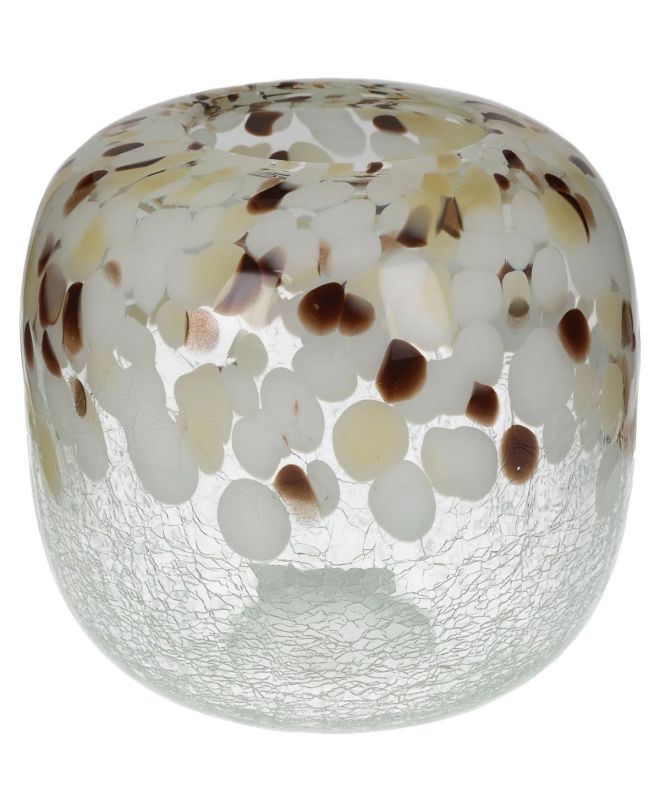 Βάζο Πολύχρωμο Γυαλί 16.5x16.5x14.5cm