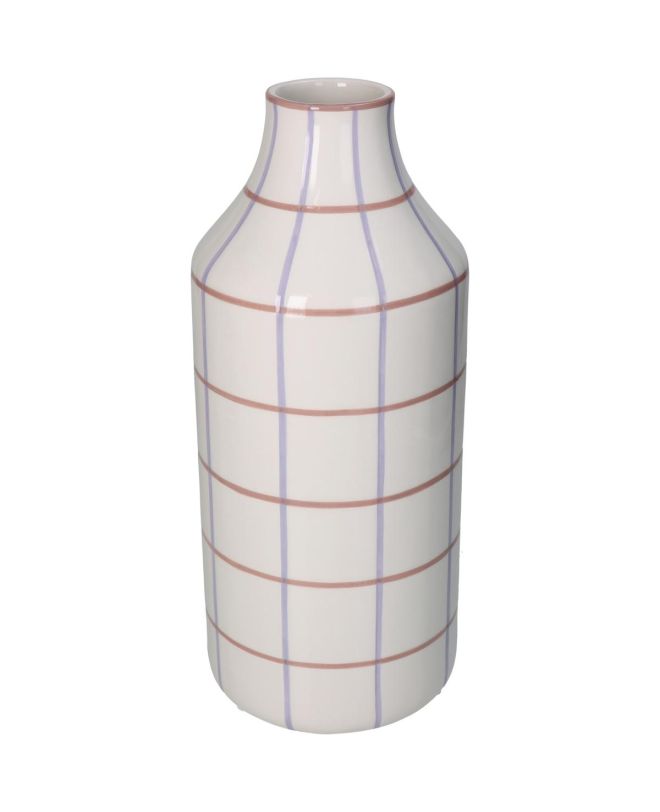 Βάζο ArteLibre Με Ρίγες Πολύχρωμο Δολομίτης 14x14x33cm