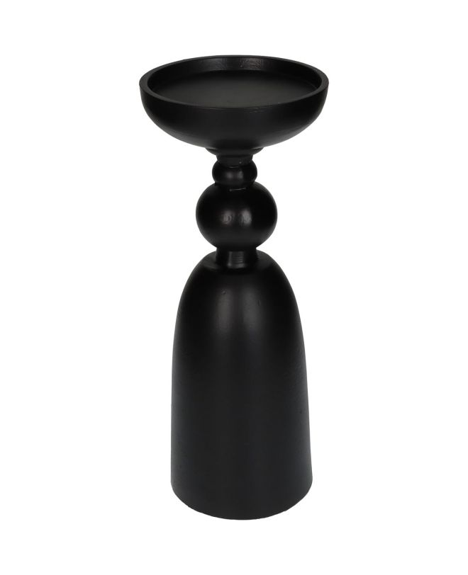 Κηροπήγιο Μαύρο Αλουμίνιο 12x12x30cm