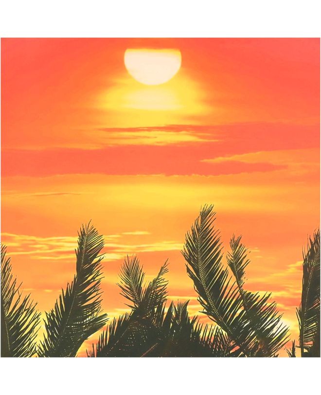 Διακοσμητικό Τοίχου Κρεμαστό Ηλιοβασίλεμα Πορτοκαλί Polyester 105x136cm