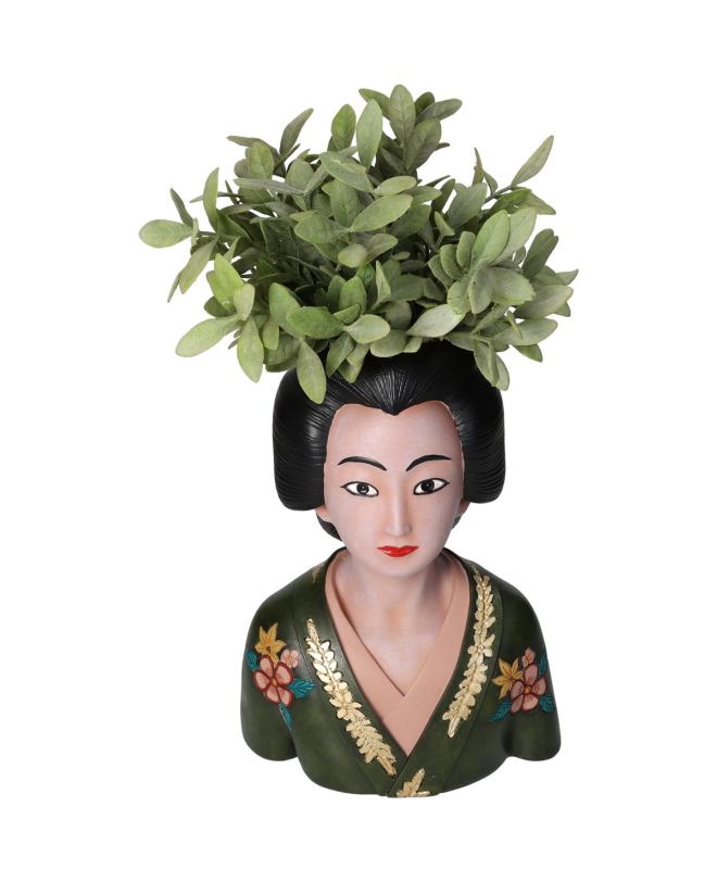 Κασπώ Γκέισα Πράσινο Polyresin 18.5x13.8x25.8cm