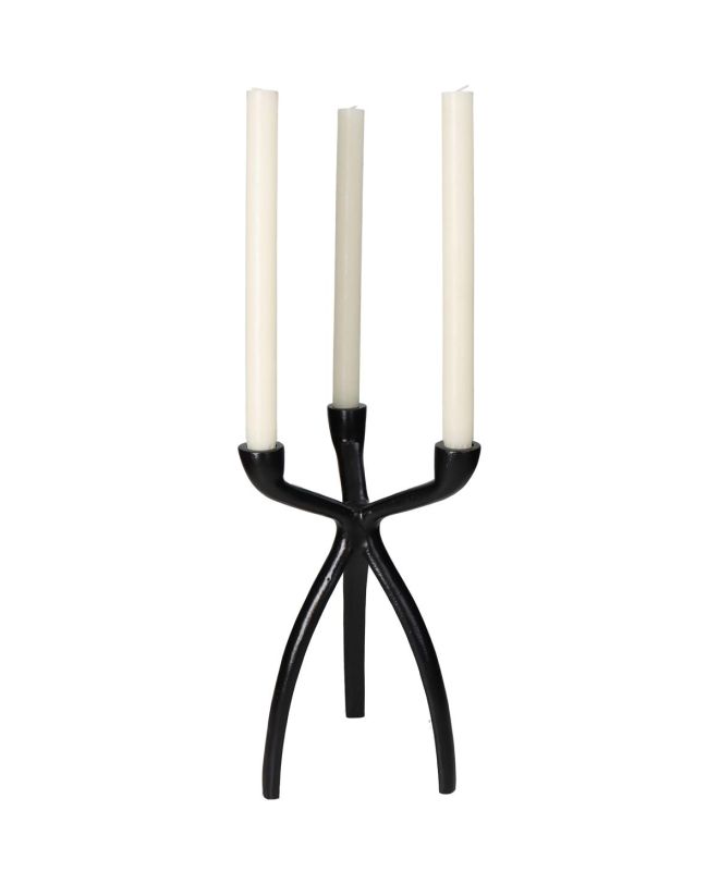 Κηροπήγιο ArteLibre Μαύρο Αλουμίνιο 18x18x30.5cm