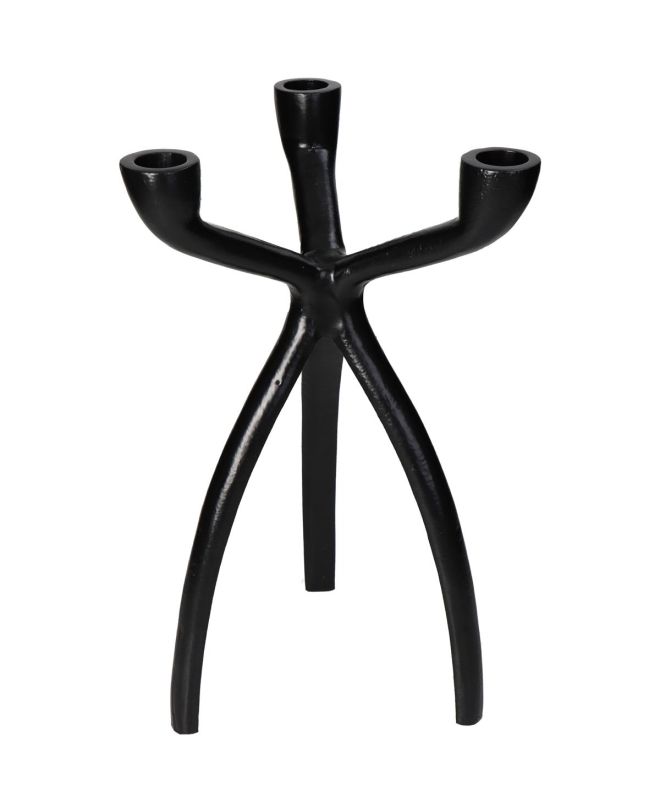 Κηροπήγιο ArteLibre Μαύρο Αλουμίνιο 18x18x30.5cm