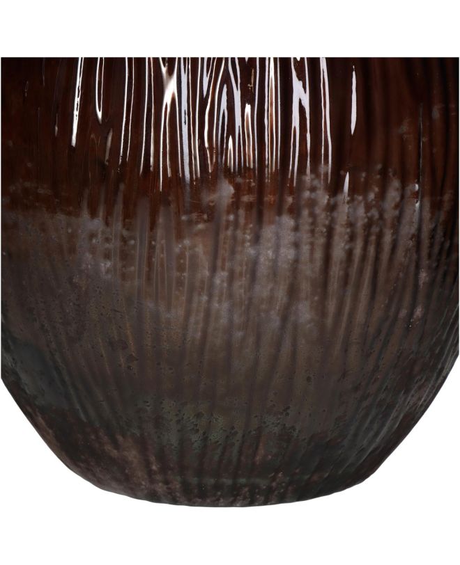 Βάζο Καφέ Ανακυκλωμένο Γυαλί 34x34x75cm