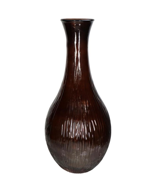 Βάζο Καφέ Ανακυκλωμένο Γυαλί 34x34x75cm