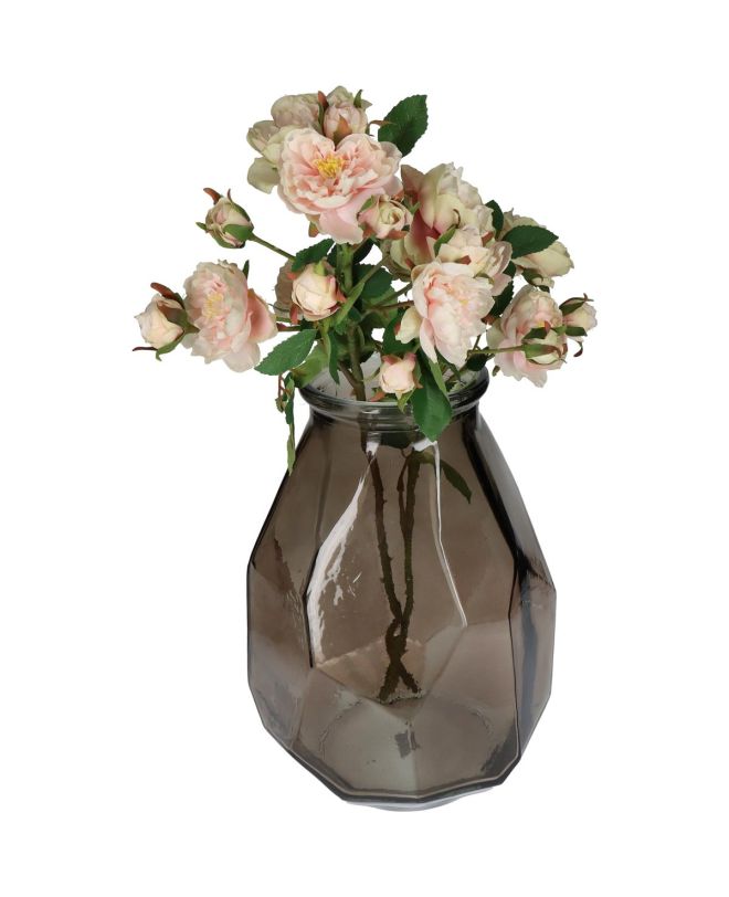 Βάζο Καφέ Ανακυκλωμένο Γυαλί 25x25x35cm