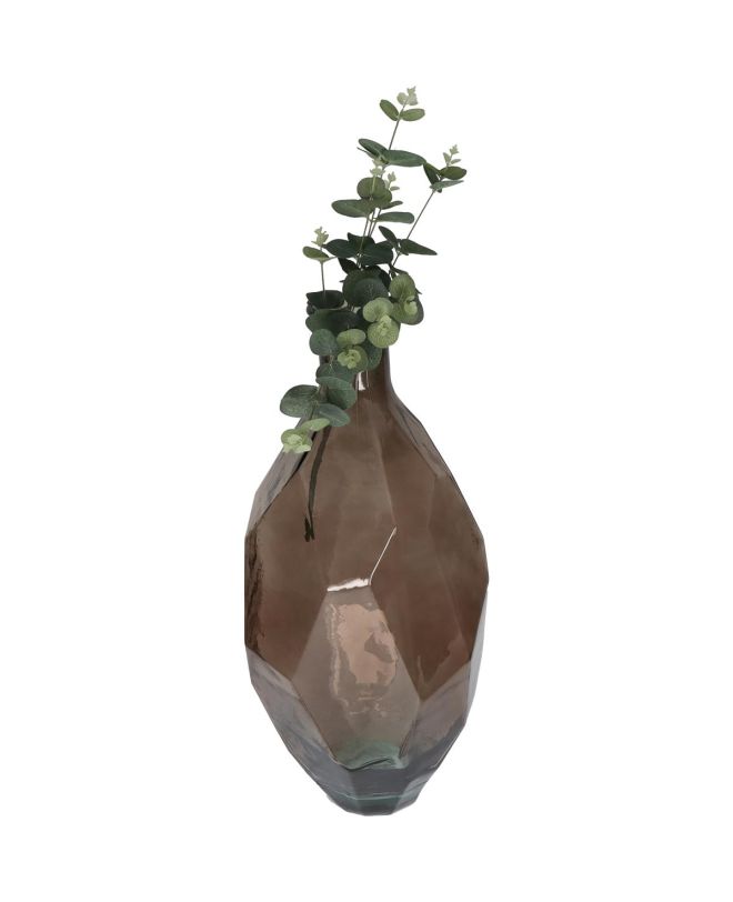 Βάζο Καφέ Ανακυκλωμένο Γυαλί 29x29x59cm