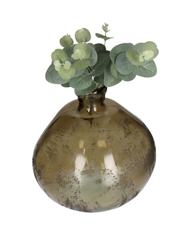 Βάζο Καφέ Ανακυκλωμένο Γυαλί 33x33x33cm