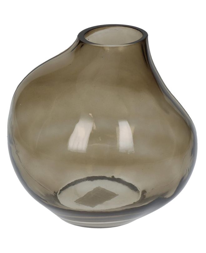 Βάζο Καφέ Γυαλί 15x15x15cm