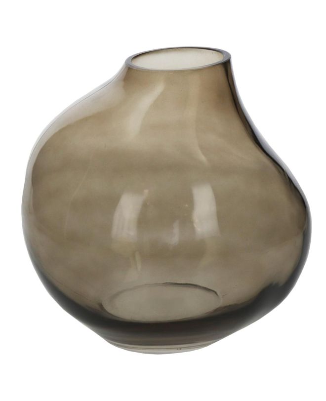 Βάζο Καφέ Γυαλί 20x20x19.5cm