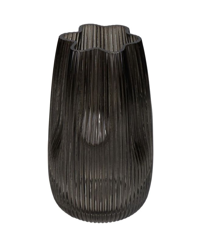 Βάζο Καφέ Γυαλί 12x12x20cm