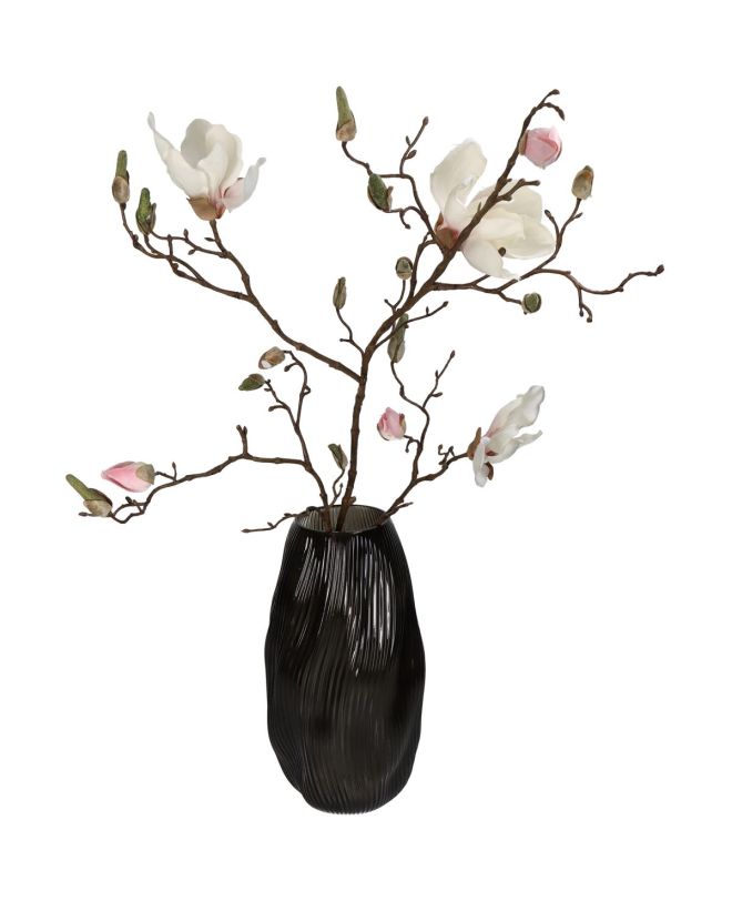 Βάζο Καφέ Γυαλί 17x16.5x33cm