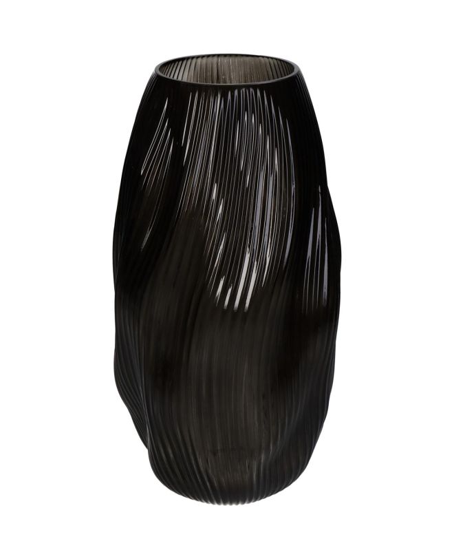 Βάζο Καφέ Γυαλί 17x16.5x33cm