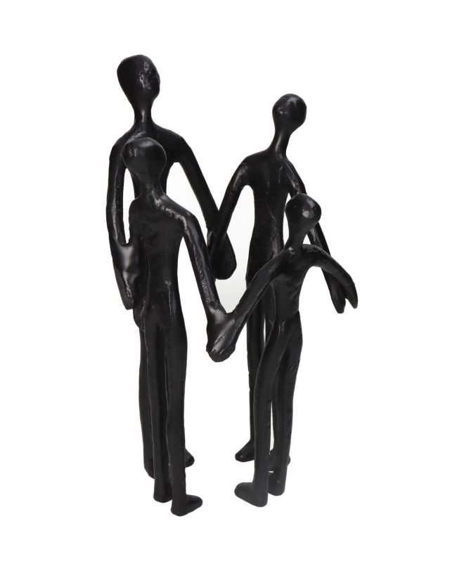 Διακοσμητικό Φιγούρες Μαύρο Αλουμίνιο 17.5x17.5x31cm