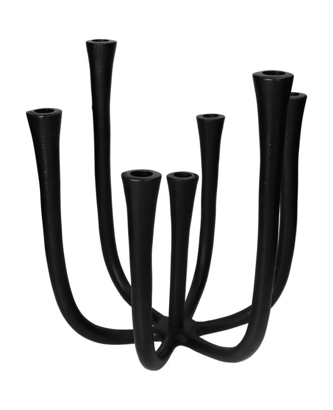 Κηροπήγιο Μαύρο Αλουμίνιο 34x34x35cm