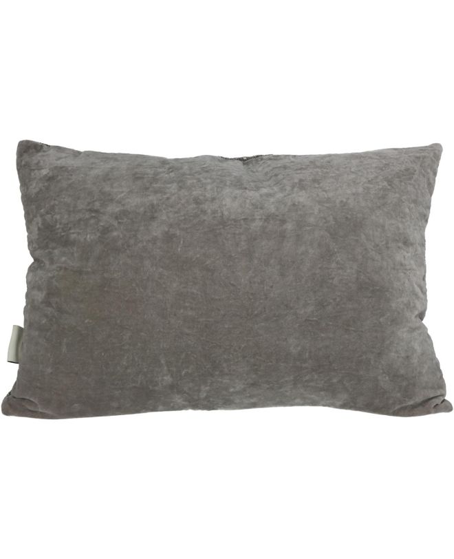 Μαξιλάρι Χάντρες Μπεζ Βελούδο 40x60cm