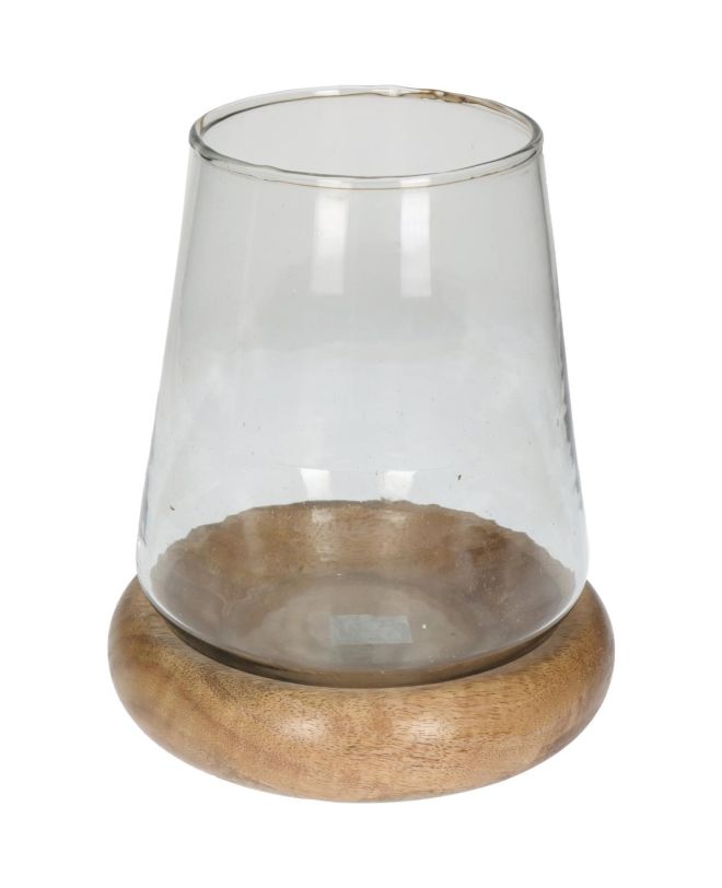 Κηροπήγιο Διάφανο Γυαλί 17x17x22cm