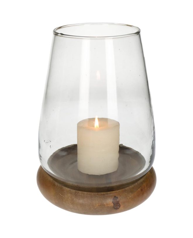 Κηροπήγιο Διάφανο Γυαλί 20x20x27cm