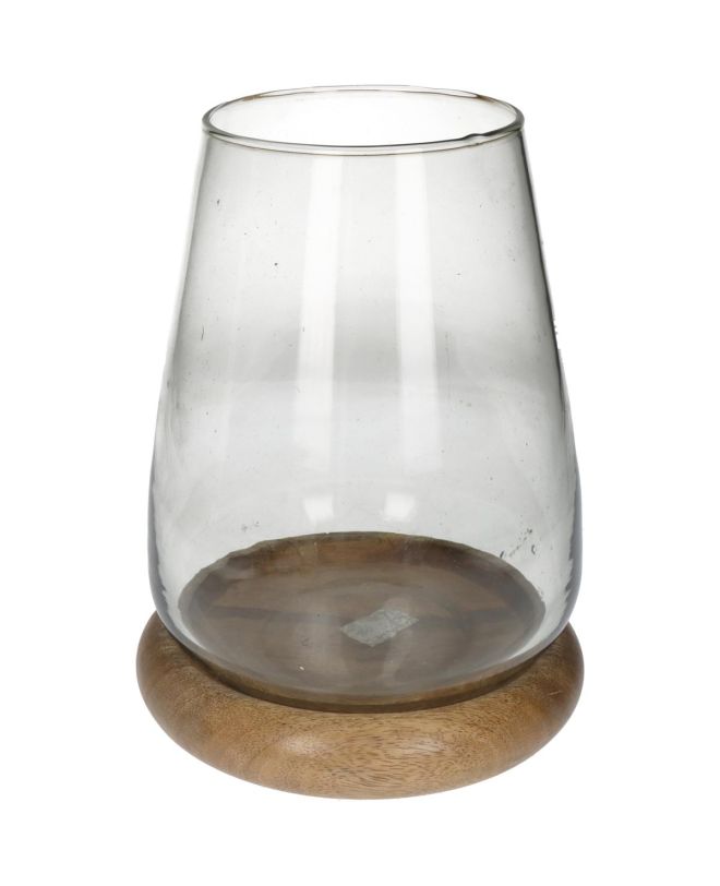 Κηροπήγιο Διάφανο Γυαλί 20x20x27cm