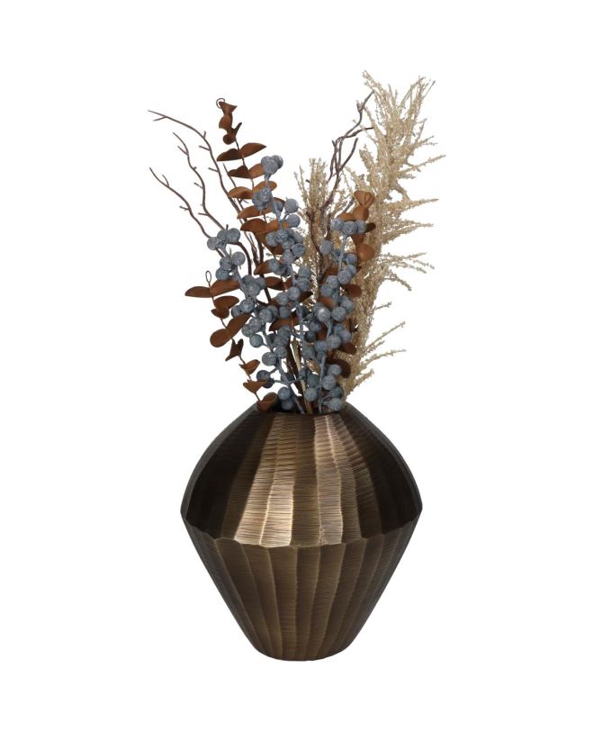 Βάζο Μπρονζέ Αλουμίνιο 18x18x17.5cm